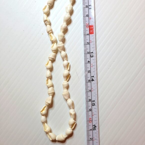 VINTAGE  natural shell long necklace - Picture 4 of 4